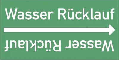 Produktbild von Dreifke® Rohrleitungsband Wasser Rücklauf, DIN 2403, ab Ø 15mm, grün/weiß, 33...