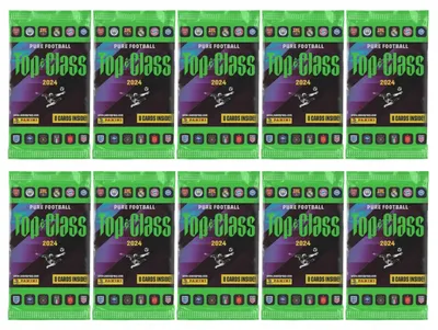 Image de 10 x TOP CLASS 2024 PANINI PACKETS, 80 CARDS – PANINI FOOTBALL CARDS