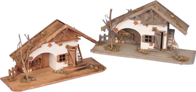 Produktbild von Holzhaus 55 cm Haus Krippe Landhaus Holz
