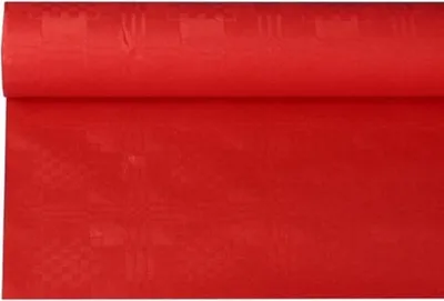 Produktbild von Papstar Papiertischtuch mit Damastprägung 8 m x 1,2 m rot, 12 x 1 Rolle
