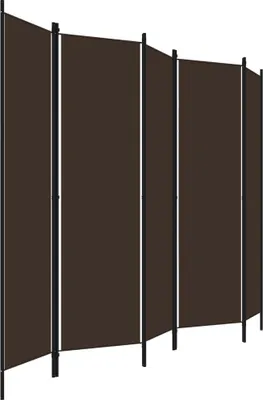 Produktbild von "Winterschlussverkauf " 5-tlg. Raumteiler Paravent Elegantes Design - Trennwand/Sichtschutz - Braun 250x180 cm NeuMöbel 2044743