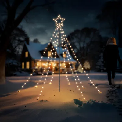 Produktbild von esotec Solar LED XXL Lichterketten Weihnachtsbaum Weihnachtsdeko outdoor 103400