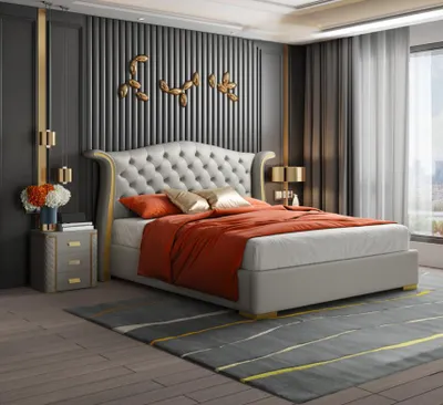 Immagine prodotto di Letto matrimoniale Chesterfield imbottitura camera da letto letti 180x200cm