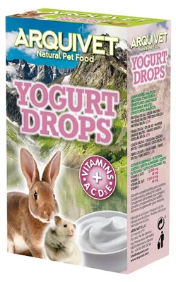 Productafbeelding van Arquivet yoghurt-dropjes, snacks voor knaagdieren, 65 gram
