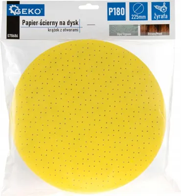 Obrázok produktu pre Brúsny papier na kotúč - kotúč s otvormi 225mm P180 /Giraffe/ (10/100/500)