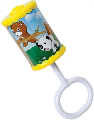 Produktbild von rassel mit Griff und Tierprint 16cm