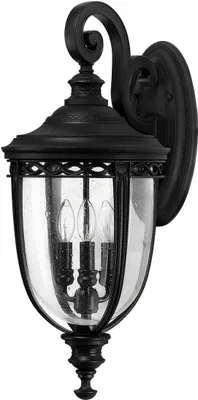 Produktbild von Elstead English Bridle Außen-Wandleuchte E14 3-fach 62cm Schwarz IP44
