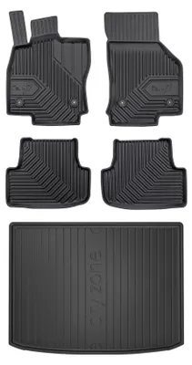 Produktbild von Gummimatten + Kofferraumwanne für Audi A3 8Y 2020- (Schrägheck, oberer Ladeboden) – Schwarz, passgenau – Wielganizator