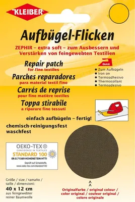 Produktbild von KLEIBER Zephir-Aufbügel-Flicken 400 x 120 mm dunkelbraun