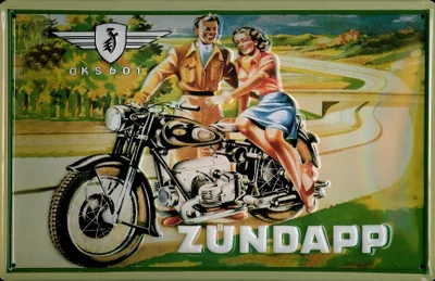 Produktbild von Blechschild Zündapp OKS 601 Motorrad Sozius Schild Nostalgieschild