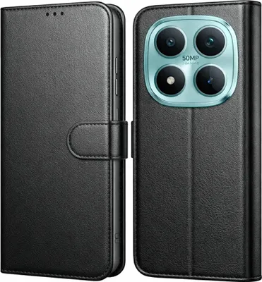 Produktbild von Hülle für Xiaomi POCO M8 PRO 5G - Schwarze Brieftasche Klappe Magnetisiert Aufbewahrung Karten Handyhülle Phonillico®