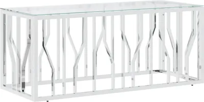 Obrázek produktu pro Konferenční stolek 110 x 45 x 45 cm nerezová ocel a sklo