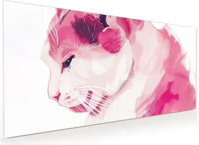 Produktbild von Küchenrückwand Spritzschutz Glas mit Motiv Katzenportrait 40 x 40 cm