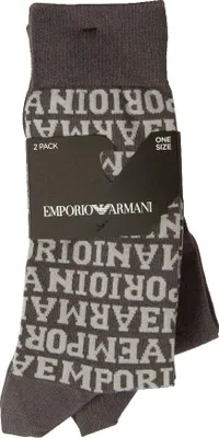 Immagine prodotto di Calze uomo EMPORIO ARMANI 2 paia di calze corte cotone con logo calzini articolo 302302 3F280 calza 2 pack corta, OS-SIZE-S/L-MEX CH/G-EU 39/46-UK 5/12-USA 6.5/13.5, Cotone 64%,Poliammide 33%,Spandex 3%