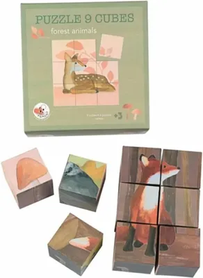 Produktbild von Egmont Toys Würfelpuzzle 9 Teile Waldtiere