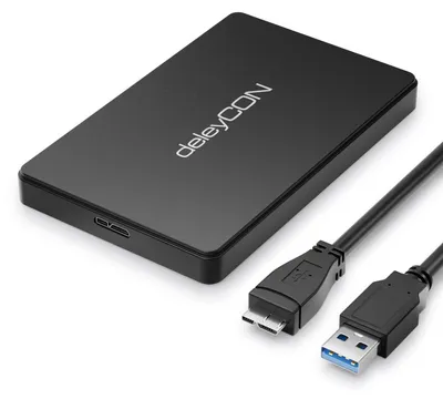 Produktbild von deleyCON SSD Festplattengehäuse USB-A 5Gbps USB 3.1 2,5 Zoll - Schwarz