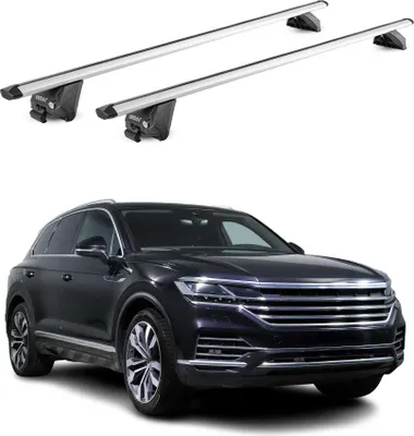 Image de Barres de toit transversales pour VW Touareg CR7 2018-2025 Alu Gris 2 pièces ABE