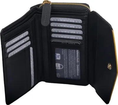 Produktbild von Leder Damenbörse, schwarz