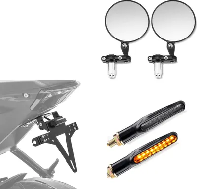 Image de Kit support de plaque d'immatriculation avec éclairage LED # et clignotants directionnels