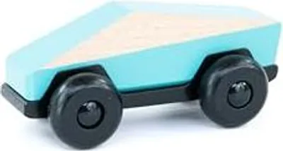 Image de Voiture jouet en bois Bajo Poly-car multicolore carton durable