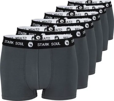 Produktbild von Stark Soul® Boxershorts im 6er Pack - Hipster L dunkelgrau