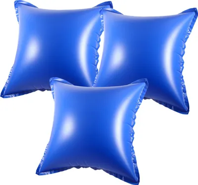 Zdjęcie produktu dla Poduszki basenowe ISOISL, 120x120 cm | Poduszki zimowe do basenu | Kwadratowa osłona basenu z poduszkami powietrznymi | Odporne na mróz do -25°C | Materiał: PVC | 3 sztuki