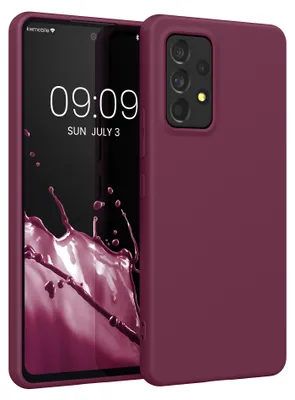 Produktbild von kwmobile Handyhülle für Samsung Galaxy A53 5G Hülle - TPU Case - Kabelloses Laden - Schutzhülle Cover in Bordeaux Violett