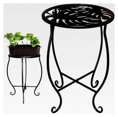 Produktbild von Pflanzenständer für den Außenbereich - Blumentopfständer für den Garten - Platzsparender hoher Metall-Pflanzenständer 38 cm für Balkon, Wohnzimmer, Terrasse, Wintergarten, Gewächshaus, Außenbereich, Diele, Wohnung