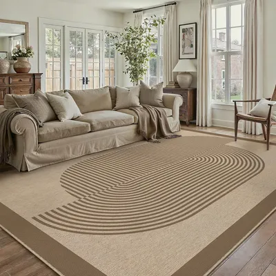 Produktbild von Jute-Optik Teppich, 160x230 cm, Beige, rutschfest und waschbar