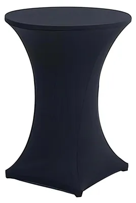 Immagine prodotto di Copridivano rotondo in Spandex, diametro 80 cm, colore nero, lavabile, ideale per tavoli alti, confezione singola