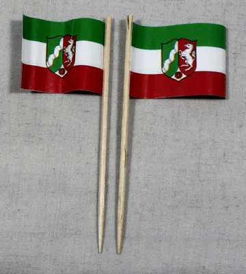 Produktbild von Party-Picker Flagge Nordrhein Westfalen Papierfähnchen in Spitzenqualität 25 Stück Beutel