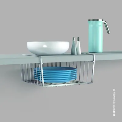 Produktbild von Schrankkorb Kanguro silber – Einhängekorb 30×26 cm