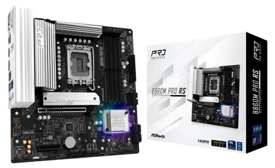 Image de ASRock B860M Pro RS - Carte mère - micro ATX - LGA1851-Sockel - Chipsatz B860 - USB-C 3.2 Gen 2x2, USB-C 3.2 Gen2, USB 3.2 Gen 2, USB 3.2 Gen 1 - 2.5 Gigabit LAN, Bluetooth - Onboard-Grafik (CPU erforderlich) (90-MXBRP0-A0UAYZ)
