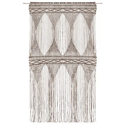 Produktbild von vidaXL Makramee Vorhang Taupe 140x240 cm Baumwolle