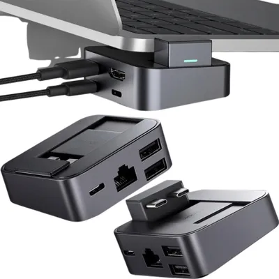 Obrázek produktu pro Hub Joyroom S-H121, USB-C na USB 3.0, RJ45, HDMI, USB-C Thunderbolt pro MacBook Pro, šedá