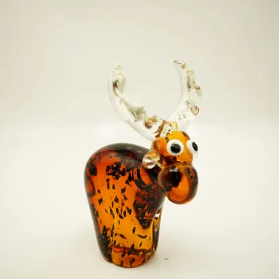 Produktbild von Glasfigur Elch Höhe ca. 20cm Handarbeit