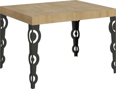 Produktbild von Ausziehbarer Tisch 80x120/204 cm Gestell Karamay Eiche Natur Anthrazit