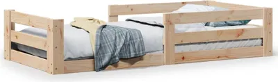 Image de vidaXL Lit en bois massif sans matelas 70x140 cm pin