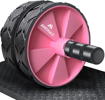 Obrázok produktu pre Ab Roller, s veľkou podložkou na kolená, pre tréning brucha, pre domácnosť a gym, pre mužov a ženy