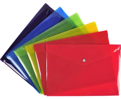 Produktbild von Exacompta 30x Tasche mit Druckknopf Iderama aus PP - Farben sortiert - 34450E