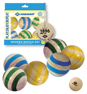 Produktbild von Schildkröt Holz-Boccia-Set für draußen mit Aufbewahrungsbeutel