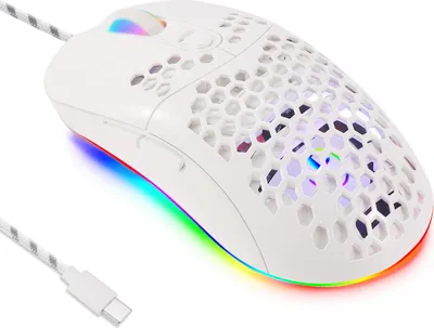 Produktbild von INF RGB-Gaming-Maus mit Typ-C-Anschluss Weiß