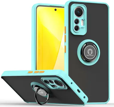 Produktbild von Xiaomi 12 Lite Hülle, Ring Halter Ständer Matte Transluzent TPU Rahmen Stoßfest Schutzhülle für Xiaomi 12 Lite
