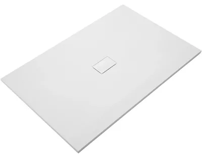 Produktbild von CERANO - Duschwanne, rechteckig, FlexiCut - SMC/Mineralverbundwerkstoff - anpassbar - mattweiß - 140x100x3 cm