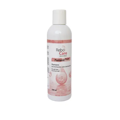 Produktbild von Purisent Plus Chlorhexidin Shampoo 250 ml für Hunde & Katzen: Sanfte Reinigung bei Hautproblemen, Mit Chlorhexidin gegen Keime & Malassezien, Ohne Duf