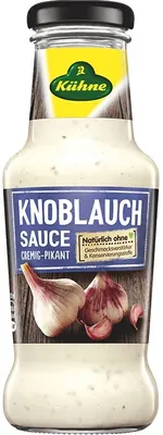 Obrázek produktu pro Kühne Česneková omáčka krémová, pikantní a přirozeně lahodná 250ml