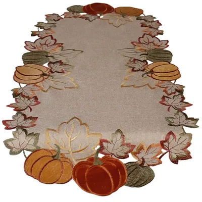 Imagen del producto de Mantel individual otoñal, 40 x 85 cm, rectangular, elegante, con motivos de calabazas