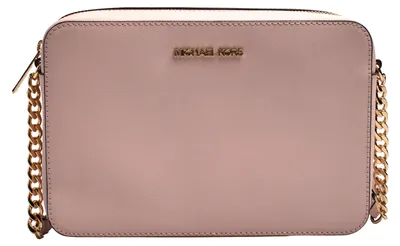 Obrázek produktu pro Michael Kors Jet Set, velká kabelka přes rameno, dámská, orientace vodorovná, z kůže, barva: světle růžová (powder blush), růžová