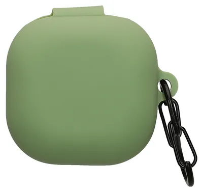 Produktbild von kwmobile Schutzhülle für Samsung Galaxy Buds FE Hülle - TPU Silikon Case für Kopfhörer Ladecase - stoßfestes Cover mit Karabiner - Pastellgrün