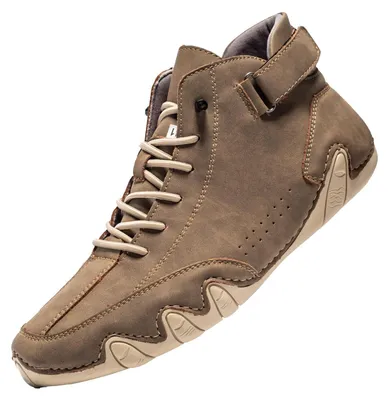 Immagine prodotto di Scarpe da uomo in pelle, ideali per attività all'aperto, da indossare senza calze